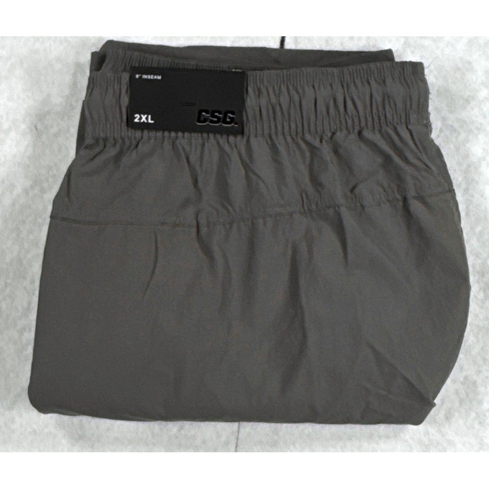 CSG Cargo City Wind Athletic Shorts Mens 2XL Grey 8 Inch Inseam NWT